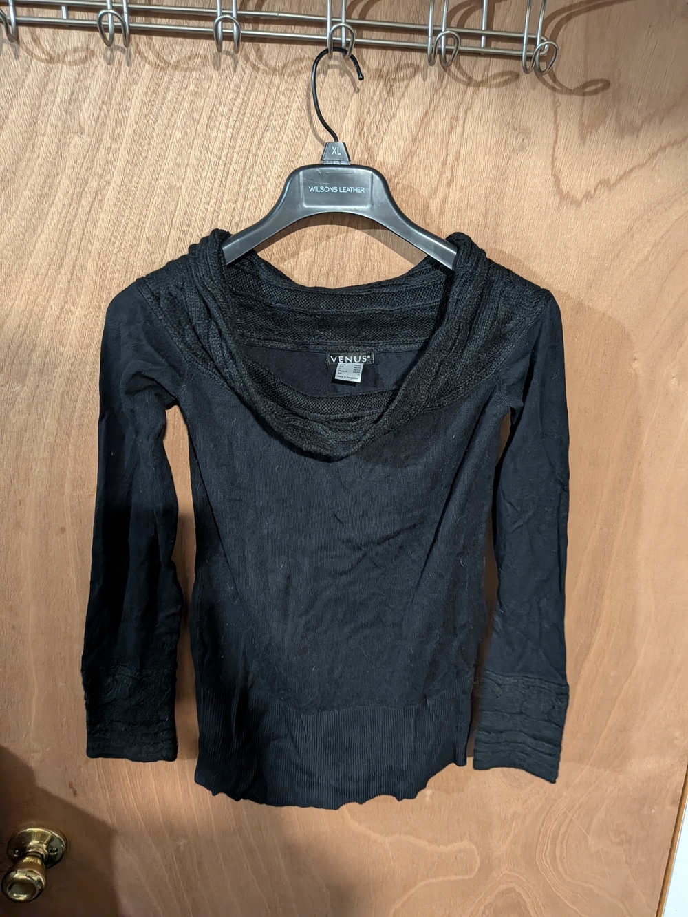 Venus Girls' Black Long-Sleeve Top